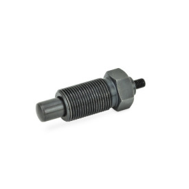 GN 817 Steel Indexing Plungers, Lock-Out and Non Lock-Out, with Multiple Pin Lengths Type: G - With threaded stem, without lock nut