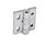 GN 235 Zinc Die-Cast Hinges, Adjustable Material: ZD - Zinc die-cast
Type: DH - With through holes and vertical slots
Finish: SR - Silver, RAL 9006, textured finish