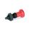 EN 617.2 Plastic Indexing Plungers, with Steel Plunger Pin, Lock-Out and Non Lock-Out, with Red Knob Type: BK - Non lock-out, with lock nut
Material: ST - Steel