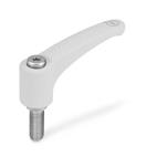 Antimicrobial Plastic Adjustable Levers, Threaded Stud Type, with Stainless Steel Components, Ergostyle®