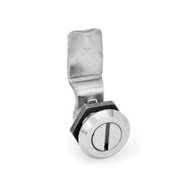 GN 115 Loquets inox, clé utilisée pour la manipulation, non verrouillables Type: SCH - Par fente