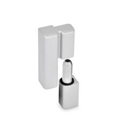 GN 161.2 Zinc Die-Cast Lift-Off Hinges Color: SR - Silver, RAL 9006, textured finish<br />Type: R - Fixed bearing (pin) right