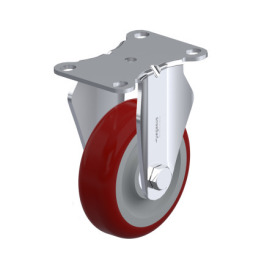 WN 22882.1 Steel Medium Duty Casters, Polyurethane Wheel Tread, Polypropylene Wheel Core, Light Version Bearing type: P - Precision ball bearing<br />Bracket type: B - Rigid bracket