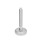 GN 31 Metric Thread, Stainless Steel Leveling Feet, Tapped Socket or Threaded Stud Type, with Rubber Pad Type (Base): B4 - Matte shot-blasted finish, rubber pad vulcanized, white
Version (Stud / Socket): V - Without nut, external hex at the top, wrench flat at the bottom