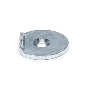 GN 70 Steel Magnet Holding Disks, for Retaining Magnets Type: B - Flat, with stop edge<br />Material: ST - Steel