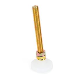  LPST Inch Size, &quot;Level-It&quot;™ Leveling Mounts, Steel Threaded Stud Type Type: C4 - Molded Delrin<sup>®</sup> plastic base