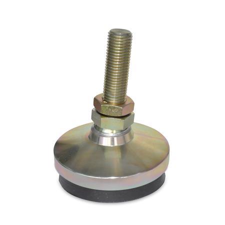 MAVM Metric Thread, Steel "Anti-Vibe®" Anti-Vibration Leveling Mounts ...