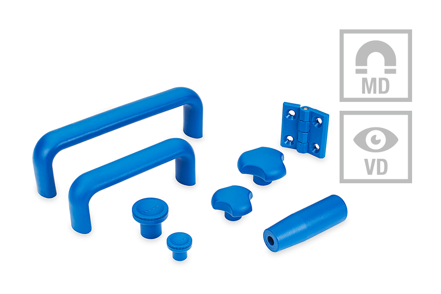 Piezas estándar hechas de plásticos detectables