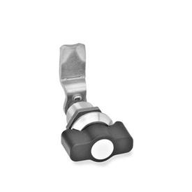 GN 516.5 Stainless Steel Compression Cam Latches, with Operating Elements or Operation with Socket Key Type: KG - With wing knob