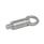 GN 722.4 Stainless Steel Indexing Plungers, Non Lock-Out, Weldable, with Pull Ring Material: A4 - Stainless steel precision casting
Type: R - Round, with pull ring (pinned), assembled