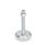 GN 30 Steel Sheet Metal Leveling Feet, Tapped Socket or Threaded Stud Type, with Rubber Pad Type (Base): A2 - Steel, zinc plated, rubber pad inlay, white
Version (Stud / Socket): UK - With nut, internal hex at the top, wrench flat at the bottom
