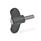 EN 633.1 Technopolymer Plastic Wing Screws, with Stainless Steel Threaded Stud, Ergostyle® Color of the cover cap: DGR - Gray, RAL 7035, matte finish