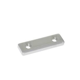 GN 2372 Stainless Steel Spacer Plates with Tapped Holes, for Hinges 