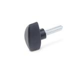 Technopolymer Plastic Wing Screws, with Protruding Hub