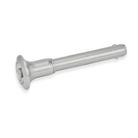 GN 113.9 Stainless Steel Ball Lock Pins, with Stainless Steel Shank AISI 303 