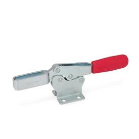 GN 820 Steel Horizontal Acting Toggle Clamps, with Horizontal Mounting Base Type: M - U-bar version, with two flanged washers