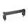 GN 335 Aluminum Oval Tubular Handles, with Inclined Handle Profile Type: B - Mounting from the operator's side
Finish: SW - Black, RAL 9005, textured finish