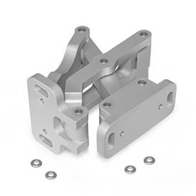 GN 7247 Aluminum Multiple-Joint Hinges, Concealed, with Opening Angle of 180° 