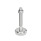 GN 31 Metric Thread, Stainless Steel Leveling Feet, Tapped Socket or Threaded Stud Type, with Rubber Pad Type (Base): C4 - Polished, rubber pad vulcanized, white
Version (Stud / Socket): VK - With nut, external hex at the top, wrench flat at the bottom