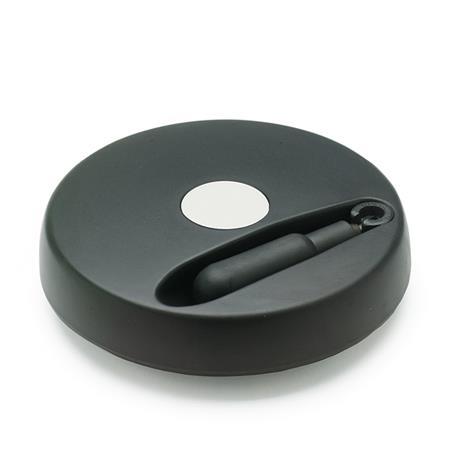 EN 521.3 Technopolymer Plastic Solid Disk Handwheels, with Locking Retractable Handle 