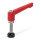 GN 306 Zinc Die-Cast Adjustable Levers, with Stainless Steel Special-Tipped Threaded Studs Type: RDN - Spherical tip with thrust pad NBR
Color: R - Red, RAL 3000, textured finish