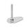 GN 43 Metric Thread, Stainless Steel Leveling Feet, Tapped Socket or Threaded Stud Type, with Mounting Hole, Teardrop Shape Type (Base): D0 - Without rubber pad / cap
Version (Stud / Socket): S - Without nut, external hex at the bottom