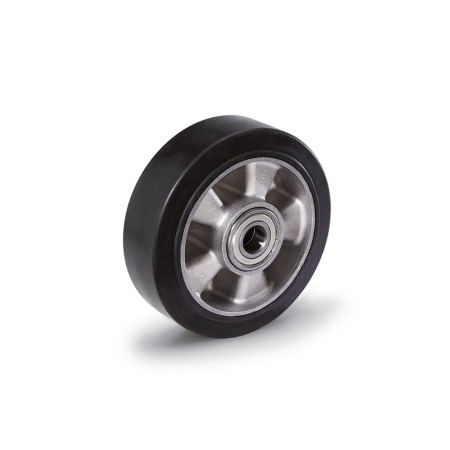 EN 22875 Rubber Wheels, Aluminum Wheel Core Bearing type: K - Annular ball bearing
Bracket type: A - Wheel without bracket