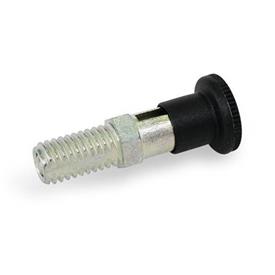 GN 8017 Zinc Die-Cast Indexing Plungers, Lock-Out and Non Lock-Out Type: C - Lock-out, without lock nut