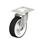 LEX-POTH Roulette pivotante en inox avec roue à bande de roulement polyuréthane, avec support de platine Type: G - Palier lisse