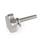 GN 5334.13 Stainless Steel AISI 316L Star Knobs with Loss Protection, with Threaded Stud Type: A - With lanyard ring only