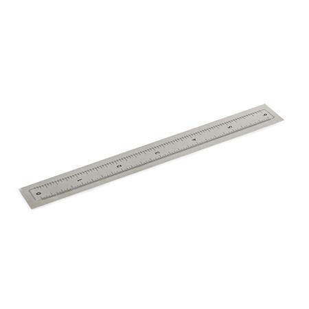 Jw Ruler GN 711 Inch Size, Plastic or Stainless Steel Rulers, with Self-Adhesive ...