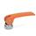 GN 927 Zinc Die-Cast Clamping Levers with Eccentrical Cam, Tapped Type, with Steel Components Type: A - Plastic contact plate with setting nut
Color: O - Orange, RAL 2004