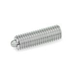 Stainless Steel Spring Plungers, Nose Pin with Sealing Ring