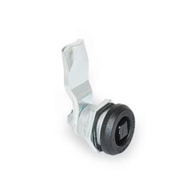 GN 115.9 Zinc Die Cast Safety Cam Latches, Operation with Socket Key Type: VK7 - With square spindle