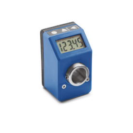 EN 9054 Indicateurs de position, électroniques, avec écran LCD (indication numérique), 5 chiffres Couleur: BL - Bleu, RAL 5005, finition brillante