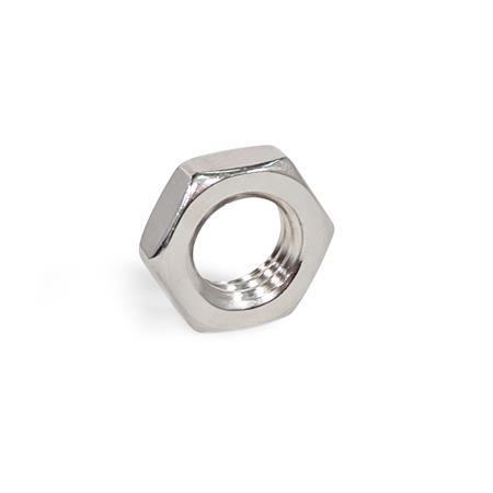 ISO 4035 Tuercas hexagonales finas de acero inoxidable 