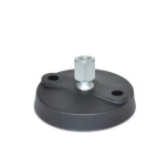 Steel "NY-LEV®" Leveling Mounts, Plastic Base, Tapped Socket Type, with Mounting Holes