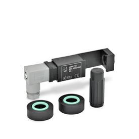 EN 654.2 Plastic Assembly Sets, for Electrical Fluid Level Monitoring for EN 654 / EN 654.1 Fluid Level Indicators Type: NO - 1 switchgear with one normally open contact