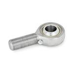 Stainless Steel Rod End Bearings, with Threaded Stem