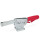 GN 820.3 Steel Horizontal Acting Toggle Clamps, with Safety Hook, with Horizontal Mounting Base Type: OL - Solid bar version, with weldable clasp