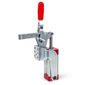 GN 862.1 Steel Pneumatic Toggle Clamps, with Additional Manual Operation Type: EPVS - Solid bar version, with weldable clasp