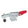 GN 820.3 Steel Horizontal Acting Toggle Clamps, with Safety Hook, with Horizontal Mounting Base Type: MLC - U-bar version, with two flanged washers and spindle assembly GN 708.1