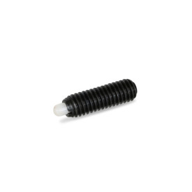  DNSP Steel Spring Plungers, with Delrin® Plastic Nose Pin, with Internal Hex Type: K - Steel, standard spring load<br />Identification: A - Without locking element