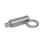 GN 722.4 Stainless Steel Indexing Plungers, Lock-Out, Weldable, with Pull Ring Type: T - Round, with pull ring (pinned), assembled