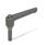 WN 300.1 Manijas ajustables de nylon plastificado, tipo espárrago roscado, con componentes de acero inoxidable Color: GS - Gris, RAL 7035, acabado texturizado