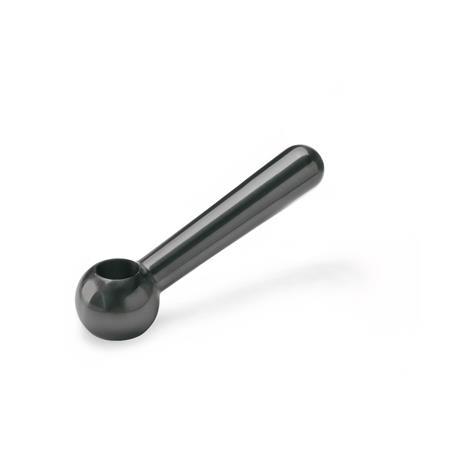 GN 204 Steel Short Clamping Levers, Tapped or Plain Bore Type Type: L - Angled lever with plain bore