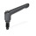 GN 306 Zinc Die-Cast Adjustable Levers, with Steel Special-Tipped Threaded Studs Type: ZK - Ball end
Color: B - Black, RAL 9005, textured finish