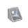 GN 961 Aluminum Angle Brackets, For 30 / 40 mmm Profile Systems, for Slot Widths 6 / 8 mm, Assembly with Roll-In T-Slot Nuts GN 506 Type: A - Without assembly set, without cover cap
Finish: MT - Matte, tumbled finish