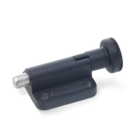 GN 417 Mécanismes de verrouillage de doigt d'indexage en zinc moulé sous pression, avec bouton, types verrouillable et non verrouillable Type: C - Verrouillable, avec bouton