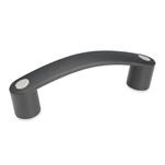 Technopolymer Plastic Flexible Bridge Handles, with Counterbored Mounting Holes, Ergostyle®